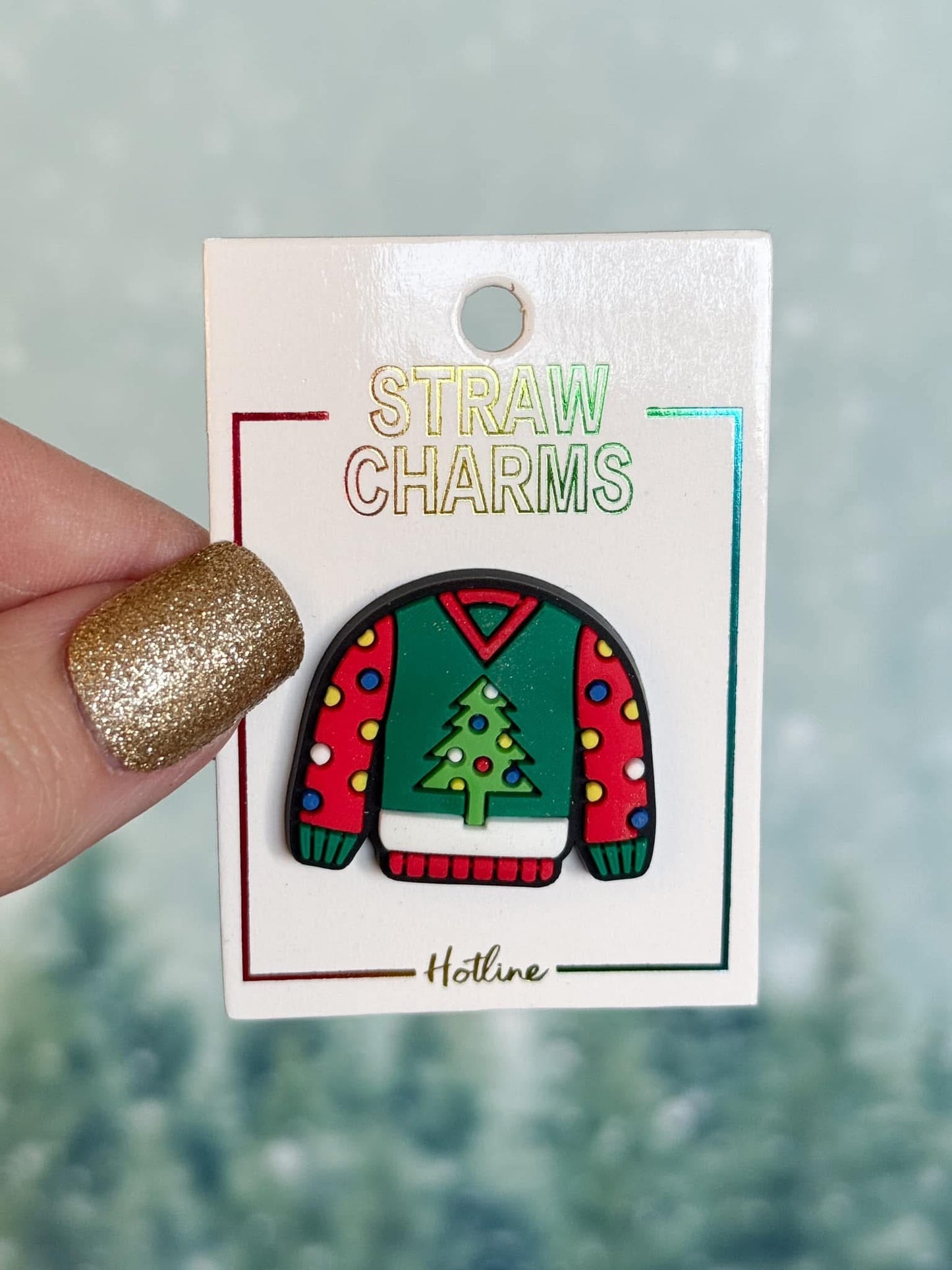 Christmas Straw Charms