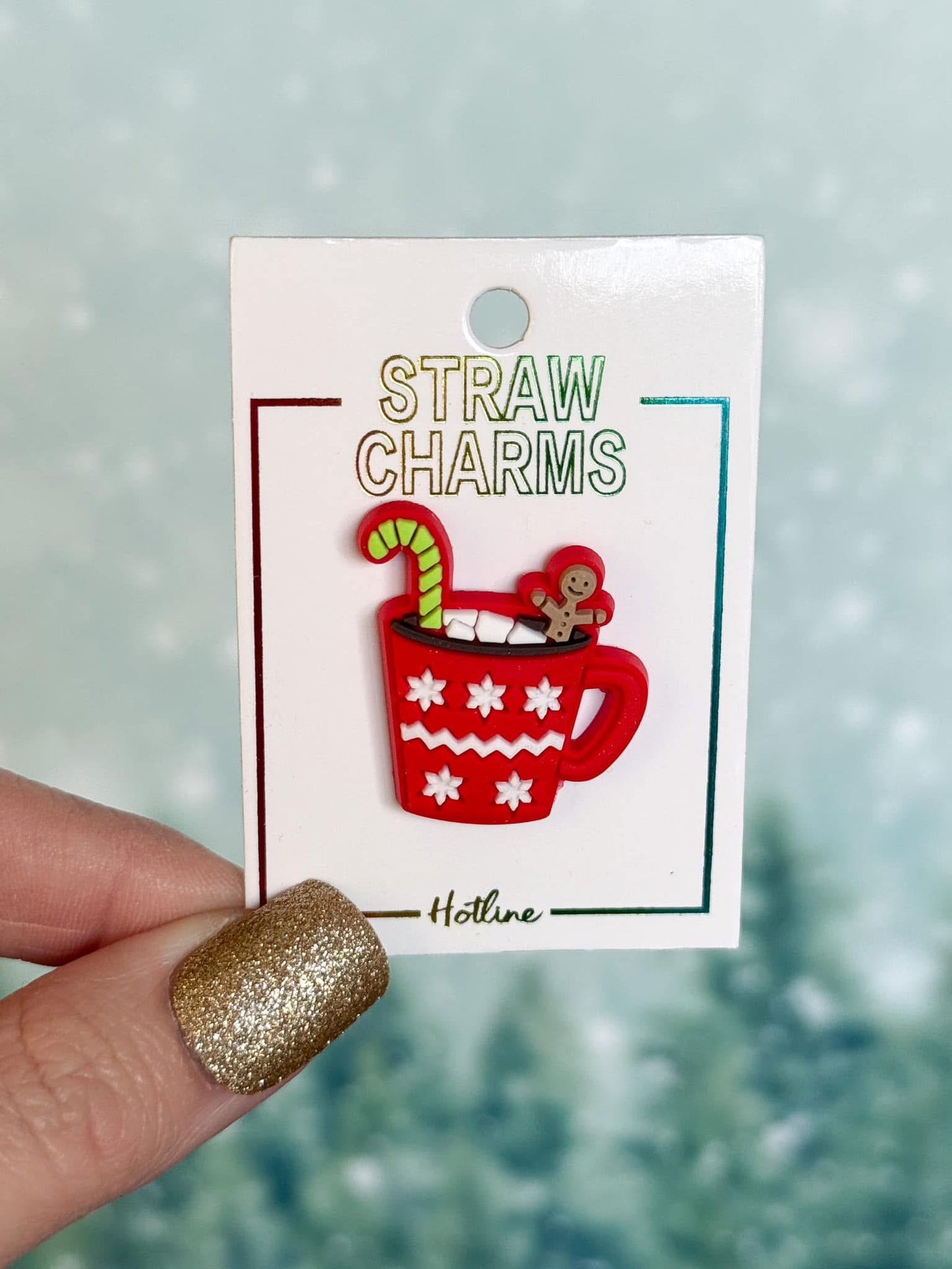 Christmas Straw Charms